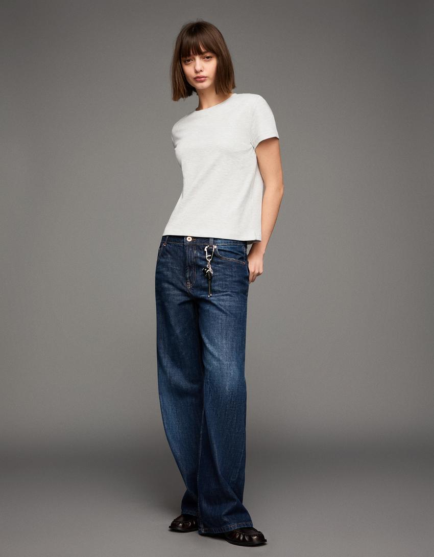 Heavy cotton short sleeve T-shirt-Grey