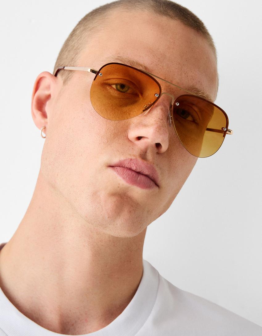 Lunettes de soleil aviateur-Orange-3