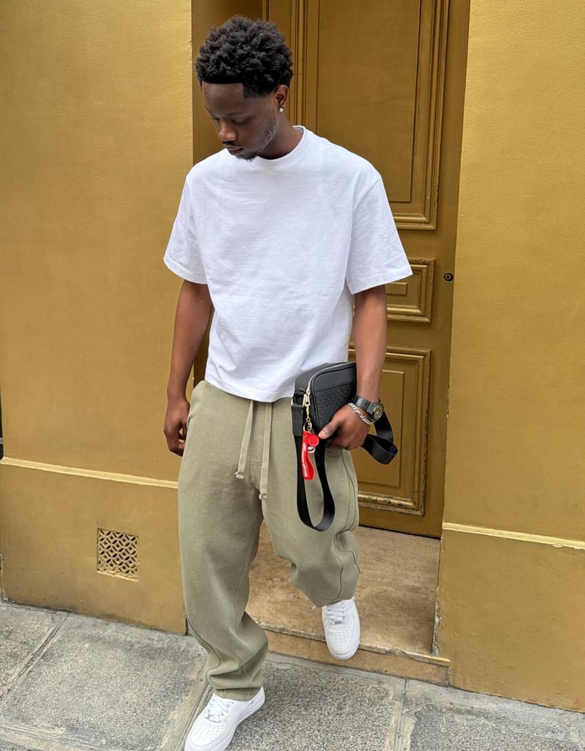 Interlock balloon fit trousers-Khaki