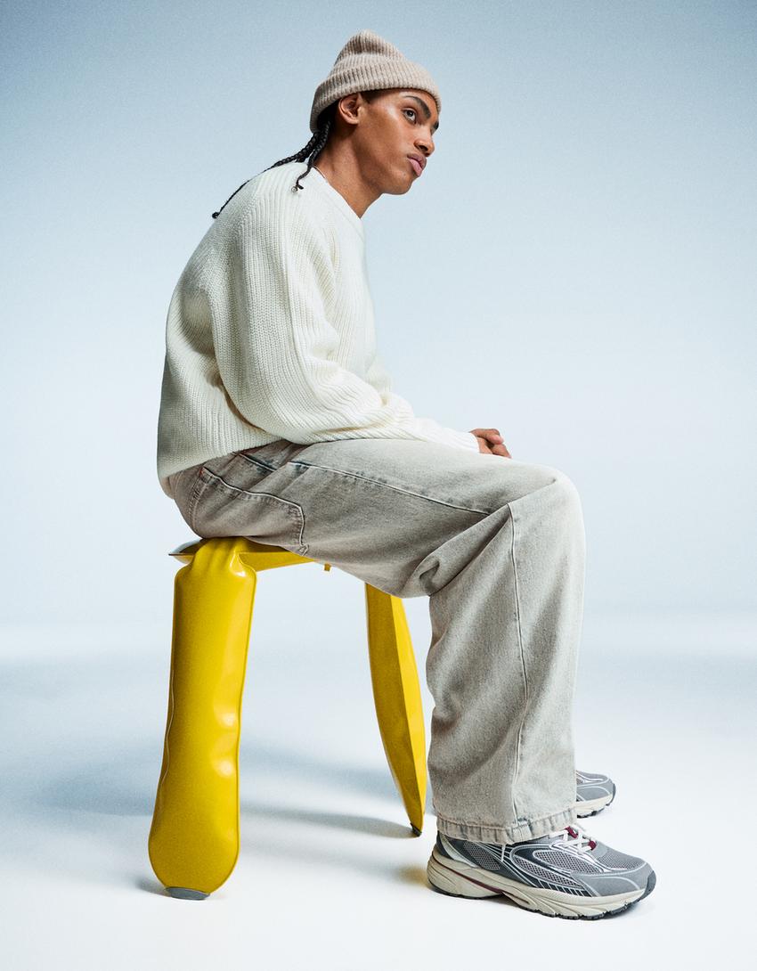 Super baggy jeans-Light blue