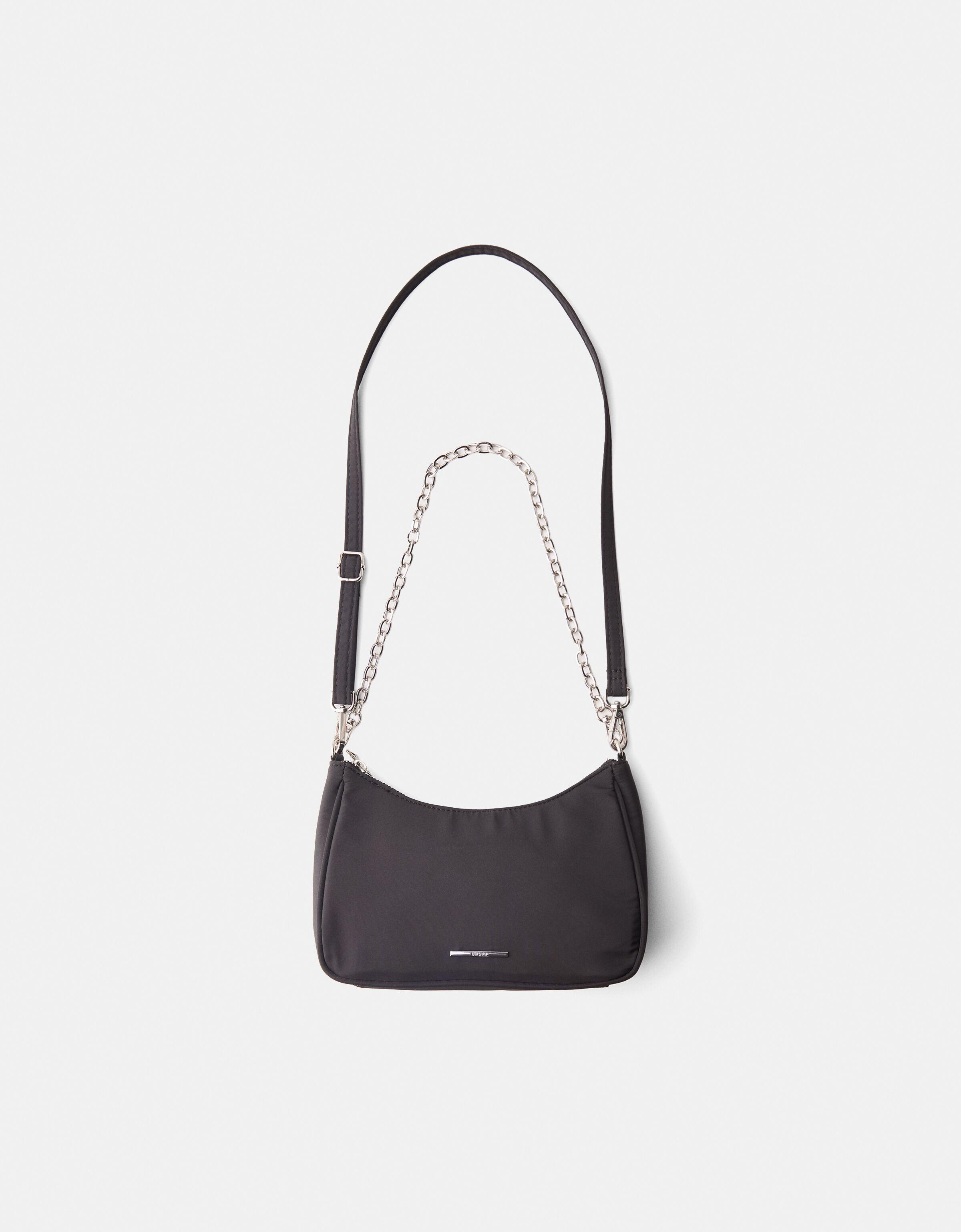 Satin chain bag — Black