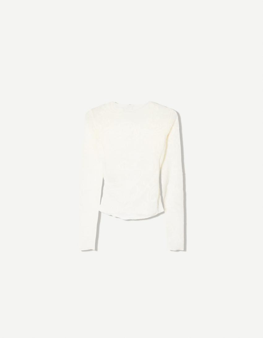 Camiseta manga larga frunces-Crudo-4