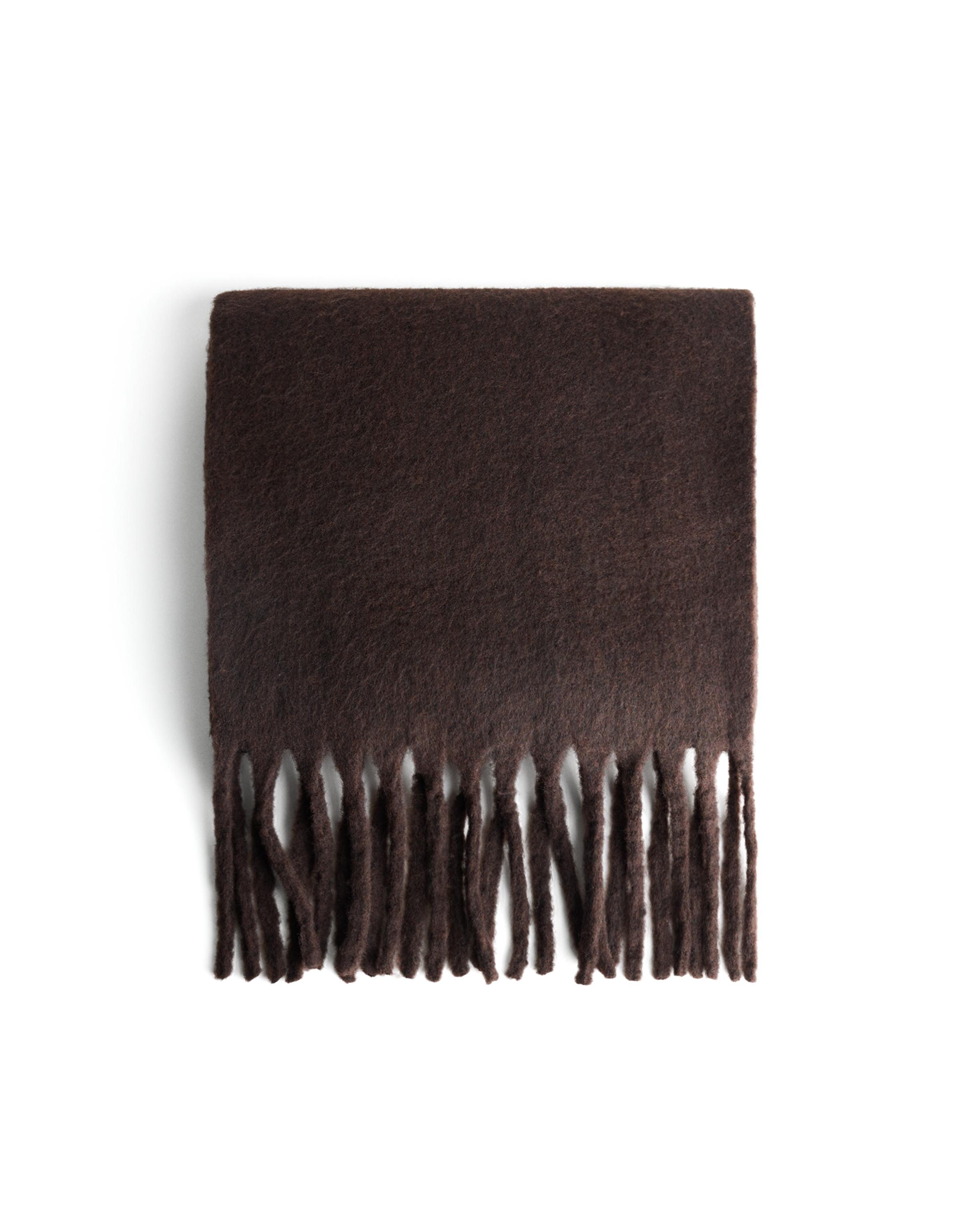 Solid-coloured scarf — Brown