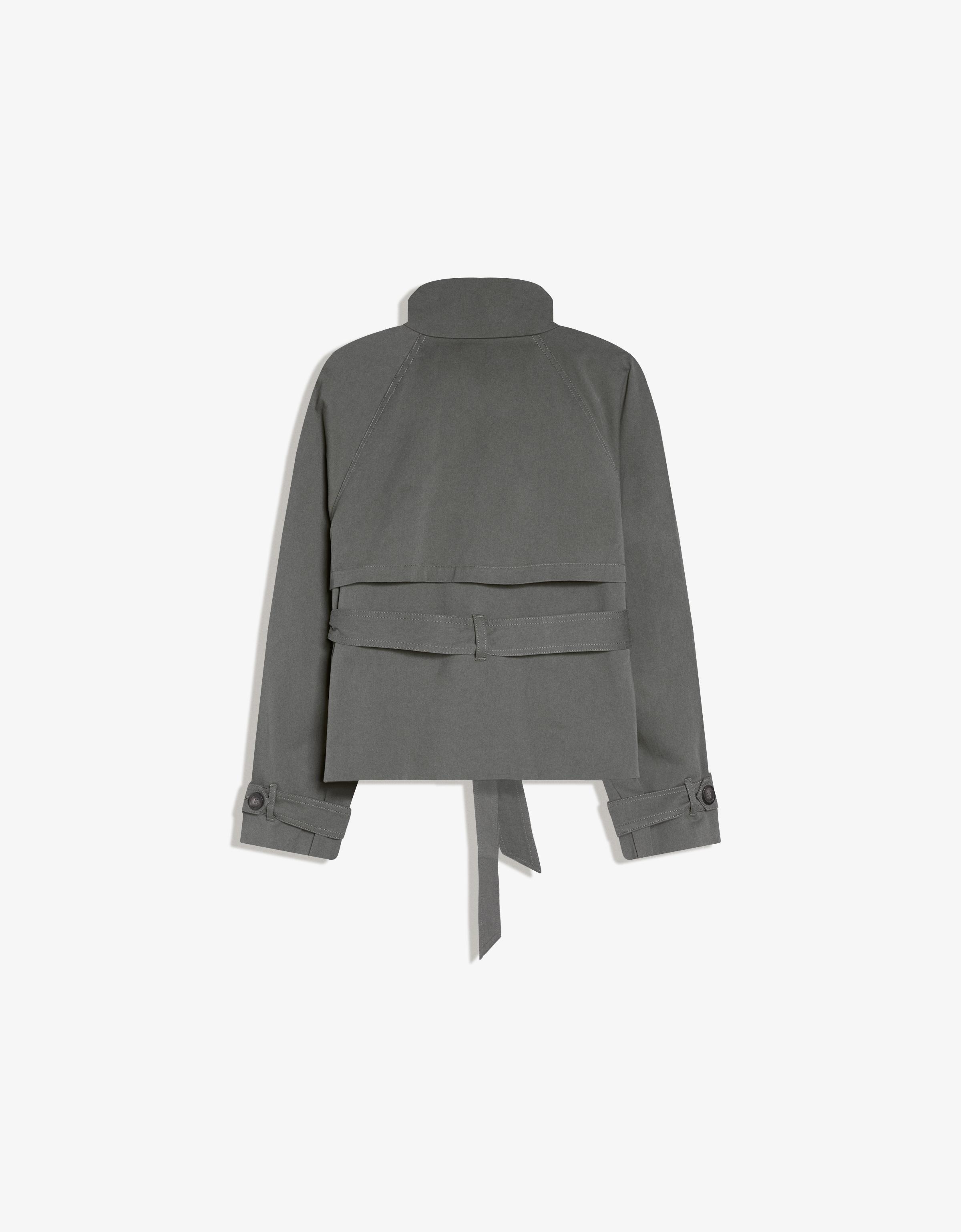 Funnel neck trench jacket — Dark grey