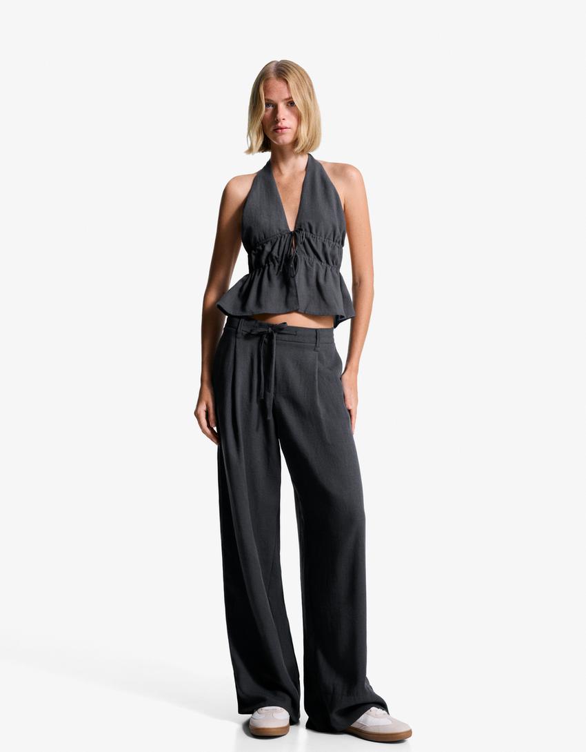 Top halter-Gri