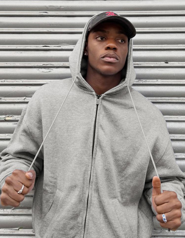 Fermuarlı kapüşonlu sweatshirt