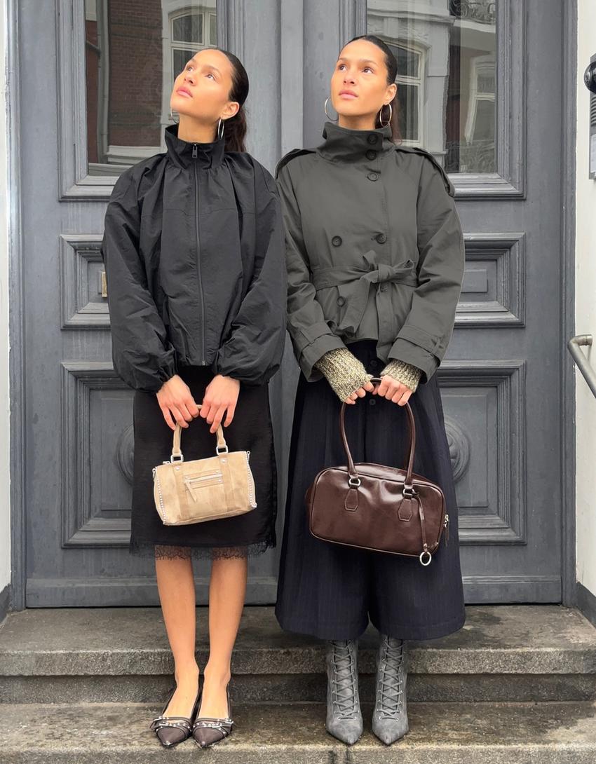 Bolso efecto piel-Marrón