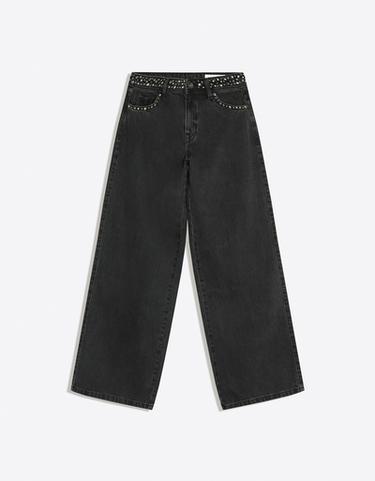 Straight-leg studded trousers — Grey 5