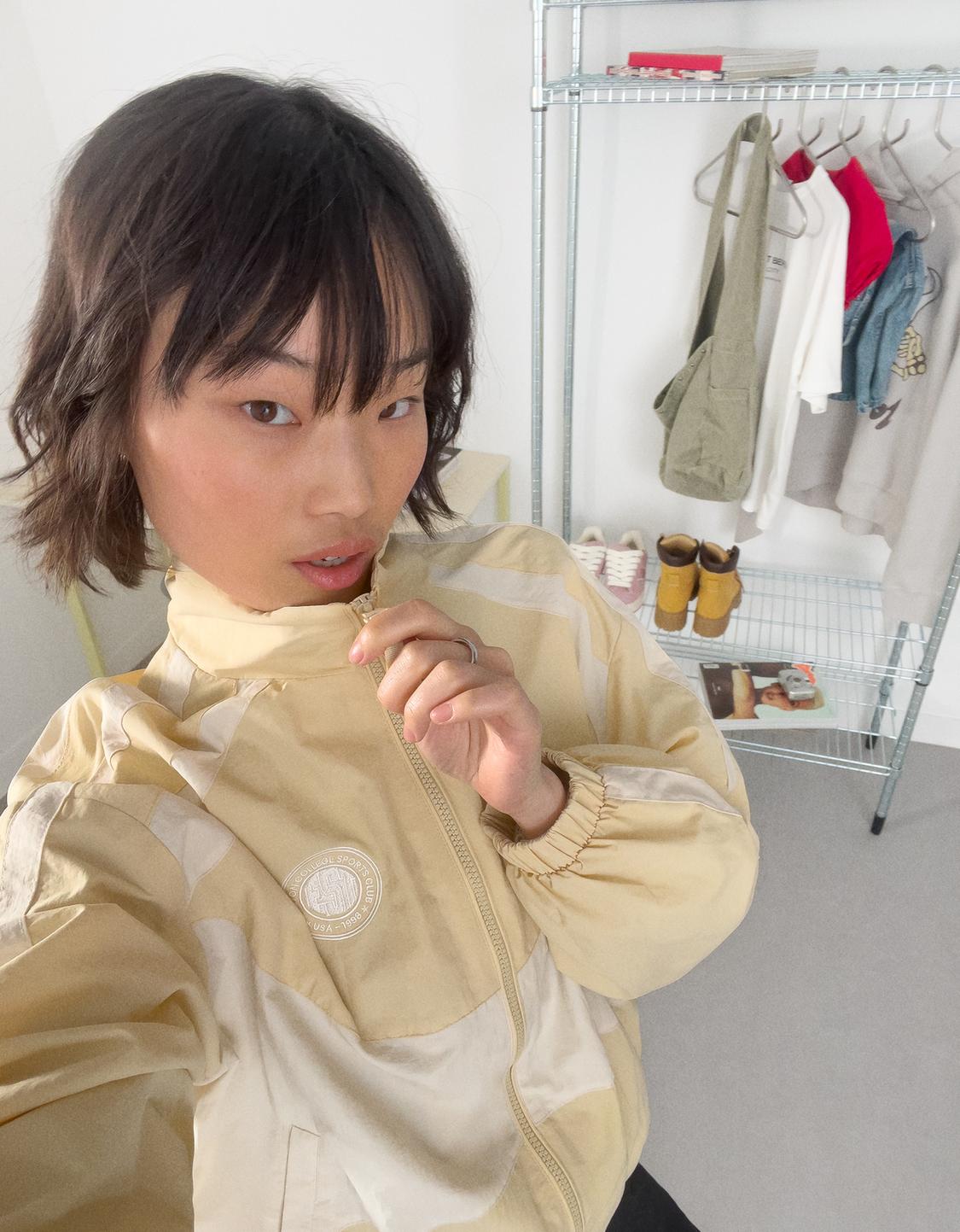 Printed technical jacket