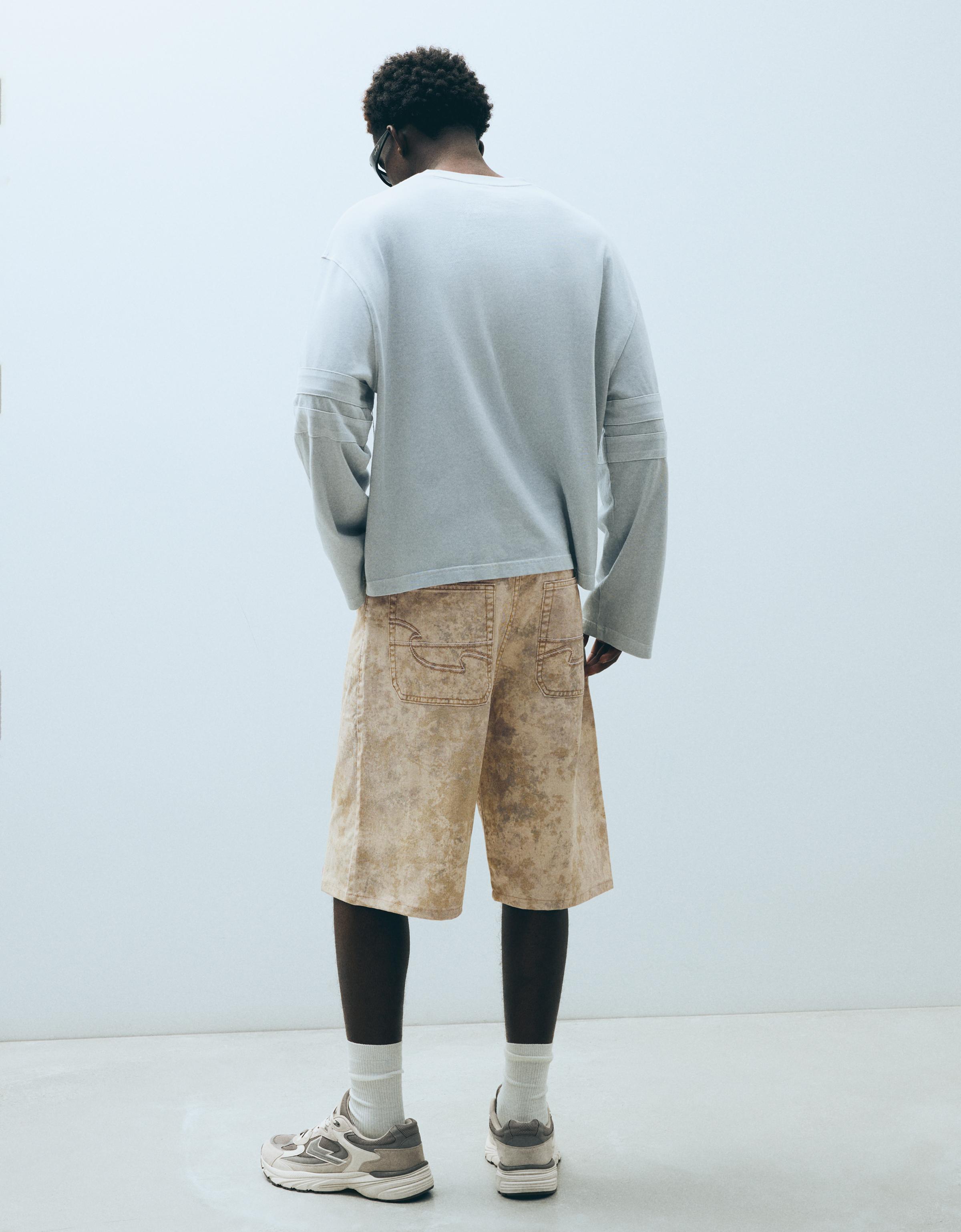 Barrel print Bermuda shorts — Green