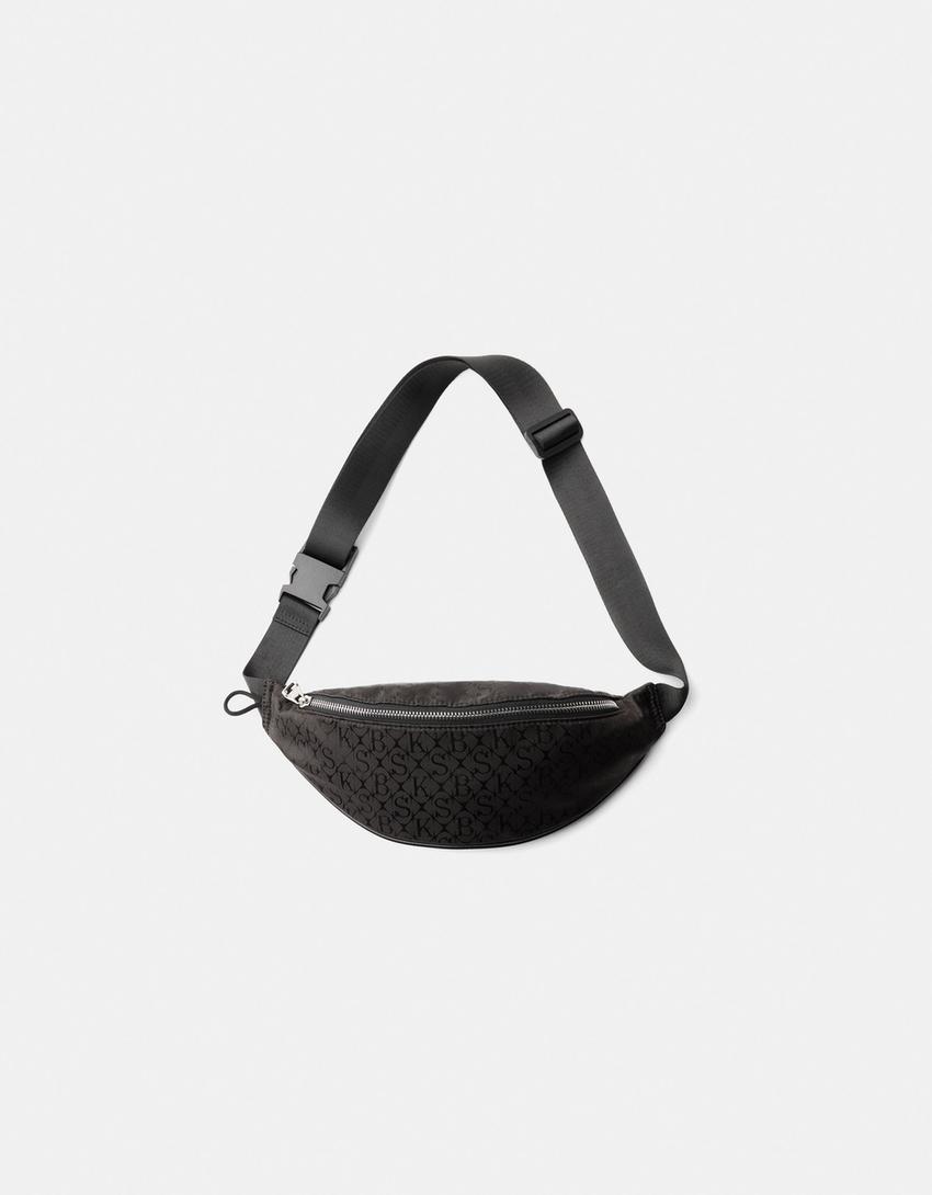 Sac banane technique imprimé-Noir-4