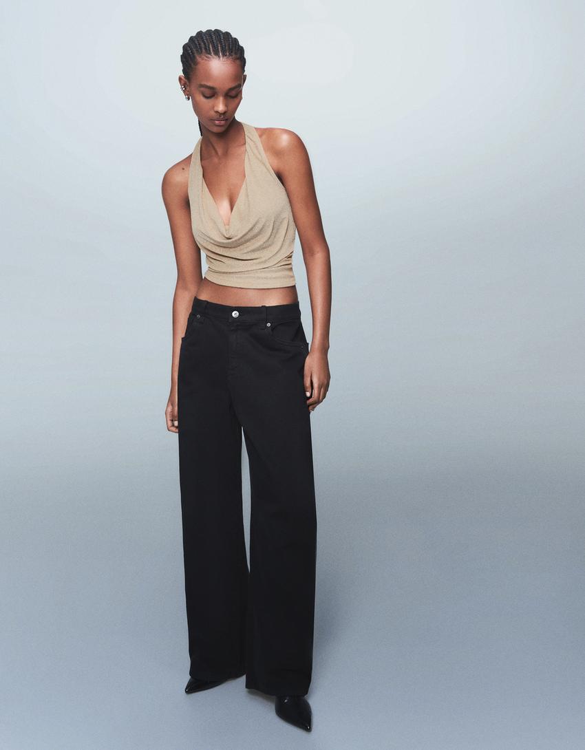 Top halter eskote izurduna-Urre kolorea