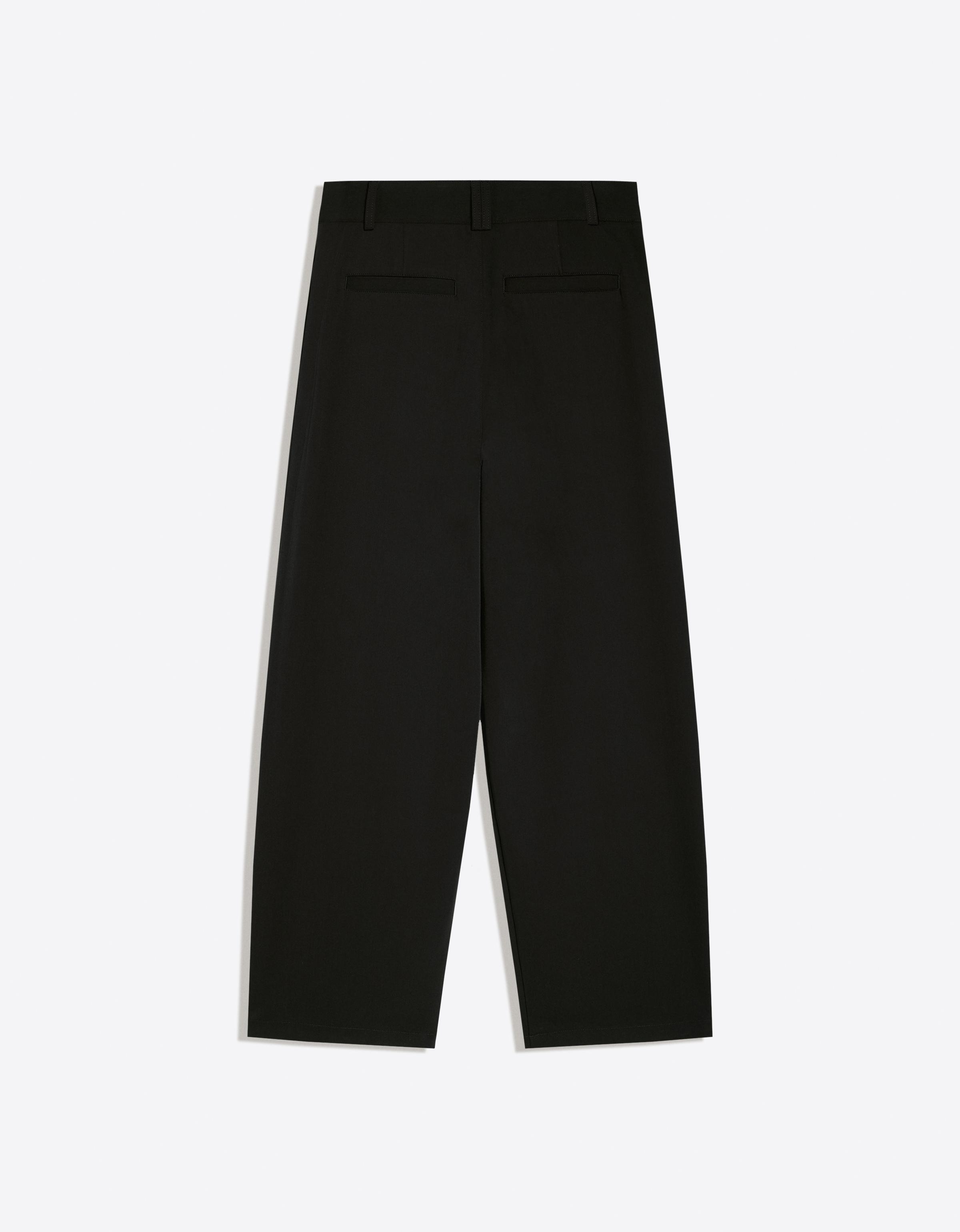 Pleated baggy trousers — Black