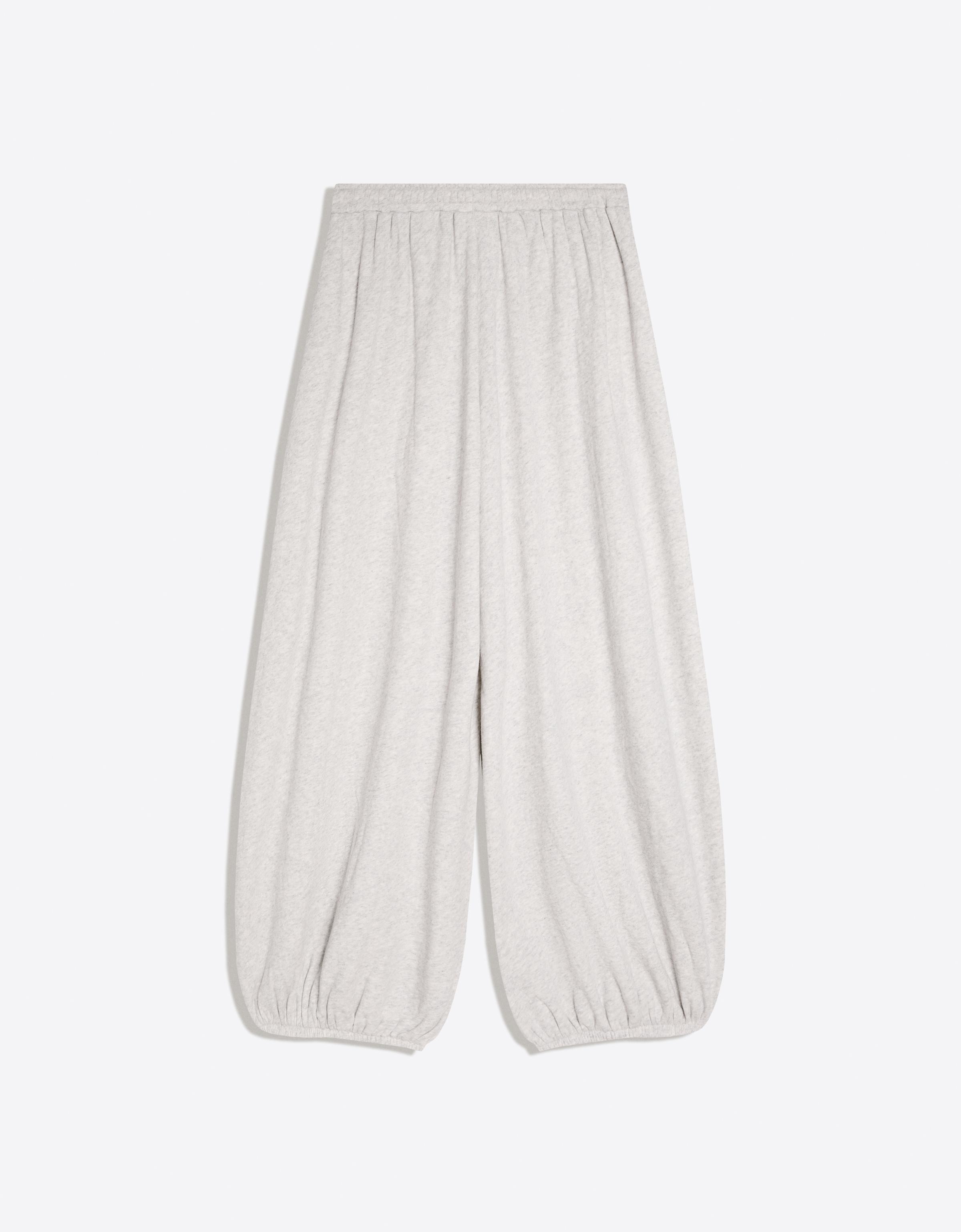 Balloon fit plush dancer trousers — Grey