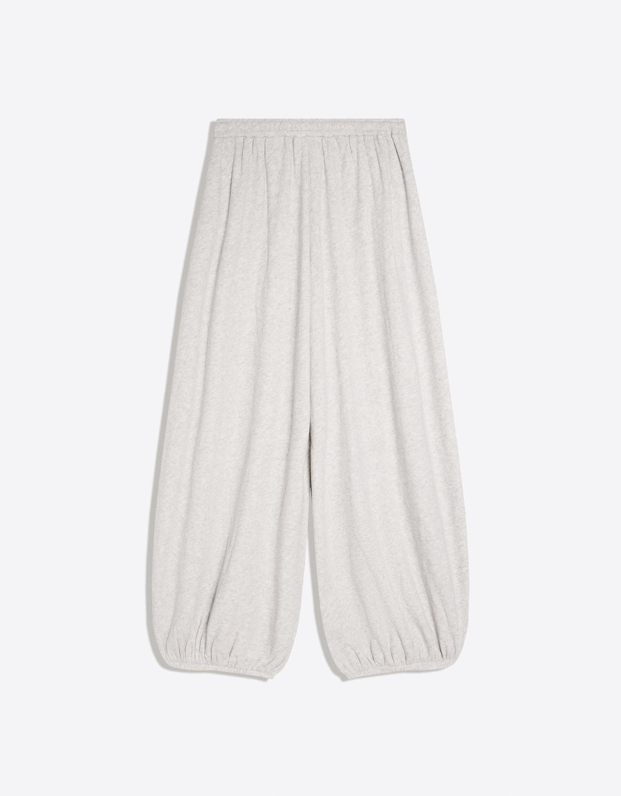 Balloon fit plush dancer trousers — Grey