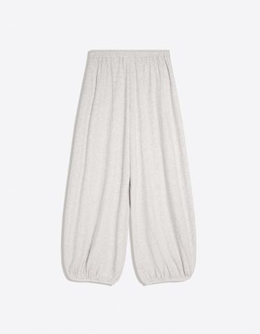 Balloon fit plush dancer trousers — Grey 6