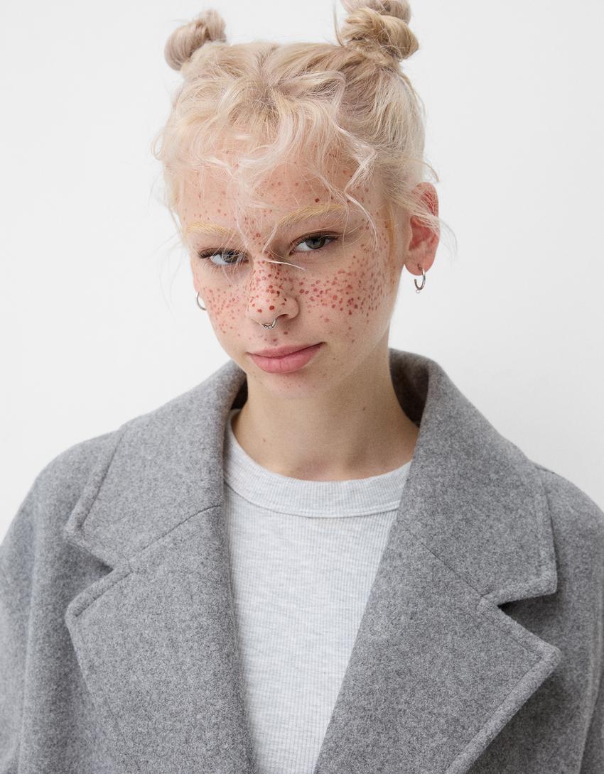 Long soft coat-Grey