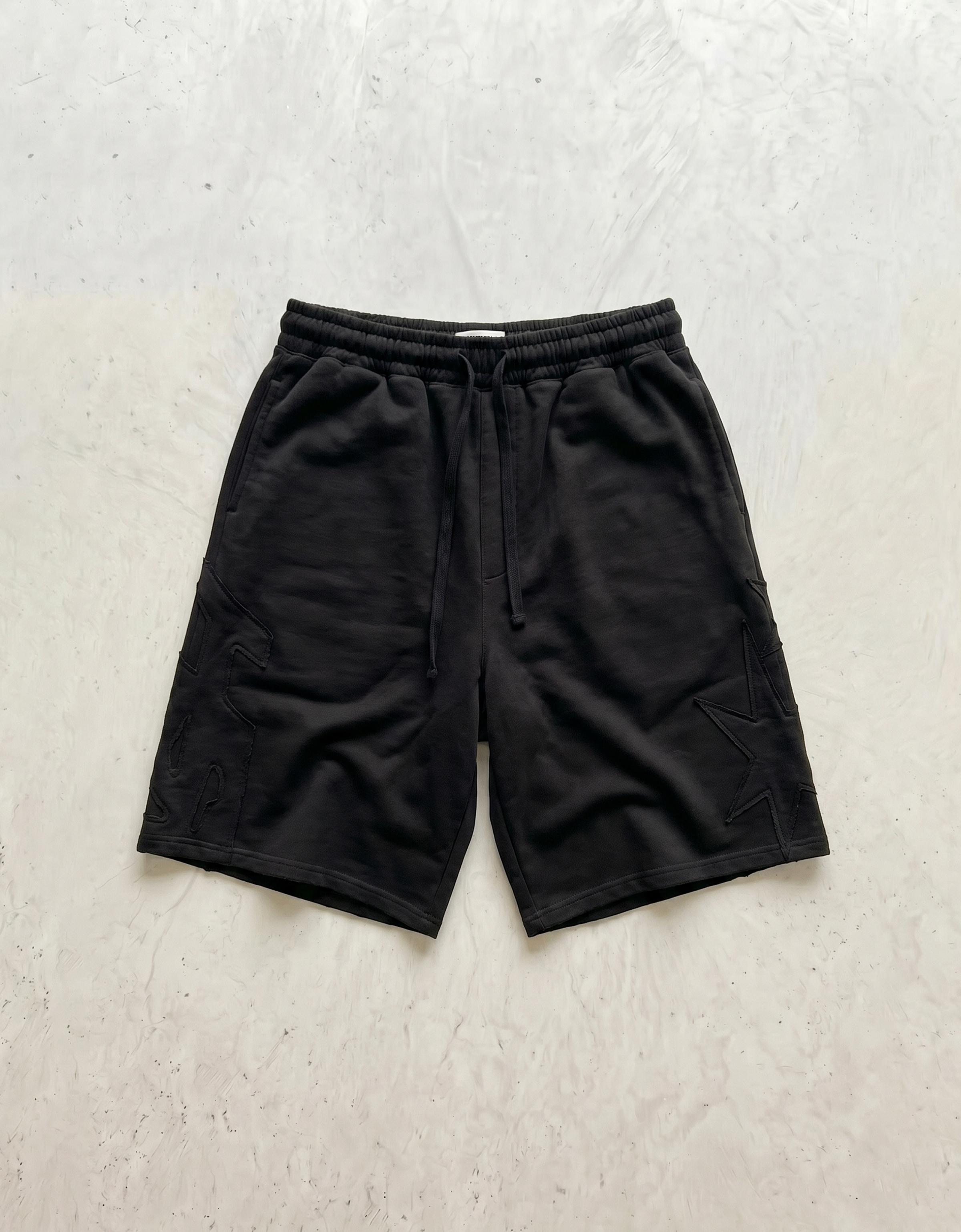 Washed fleece Bermuda shorts with patch — Grey