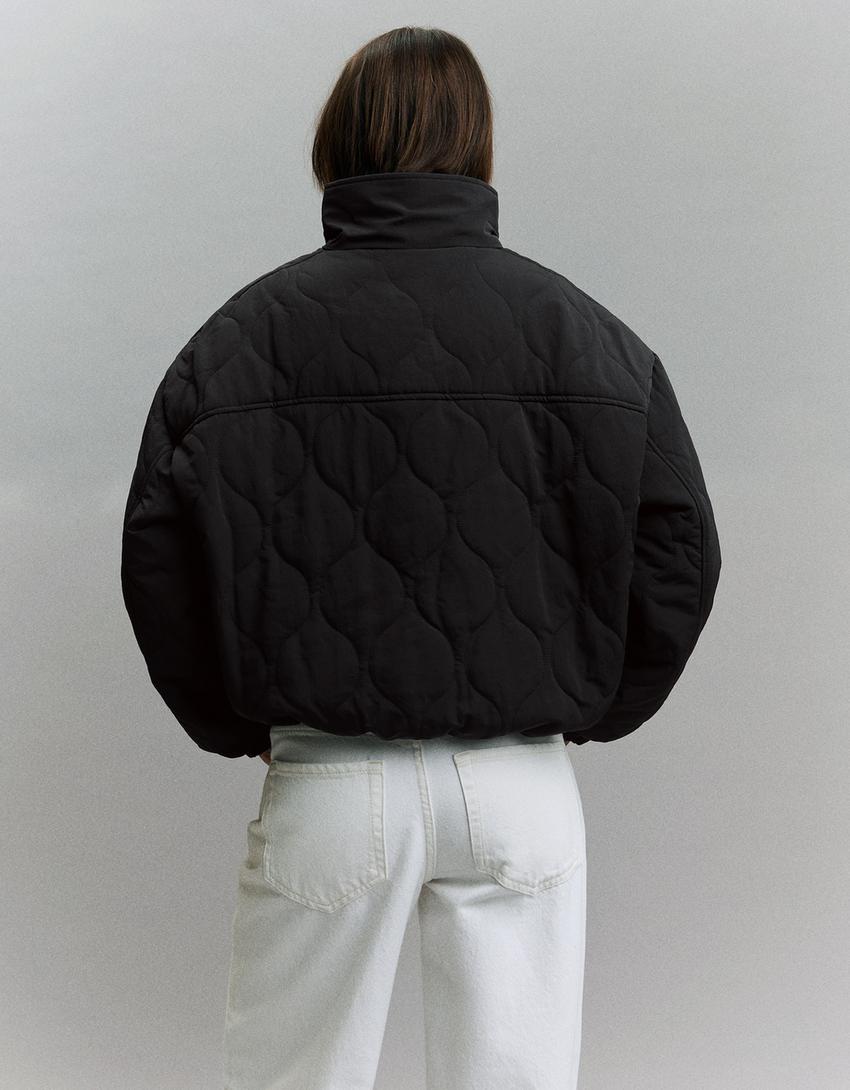 Puffer jacket-Black