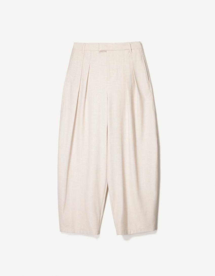 Tailoring-Hose im Balloon-Fit-Rohweiß-0