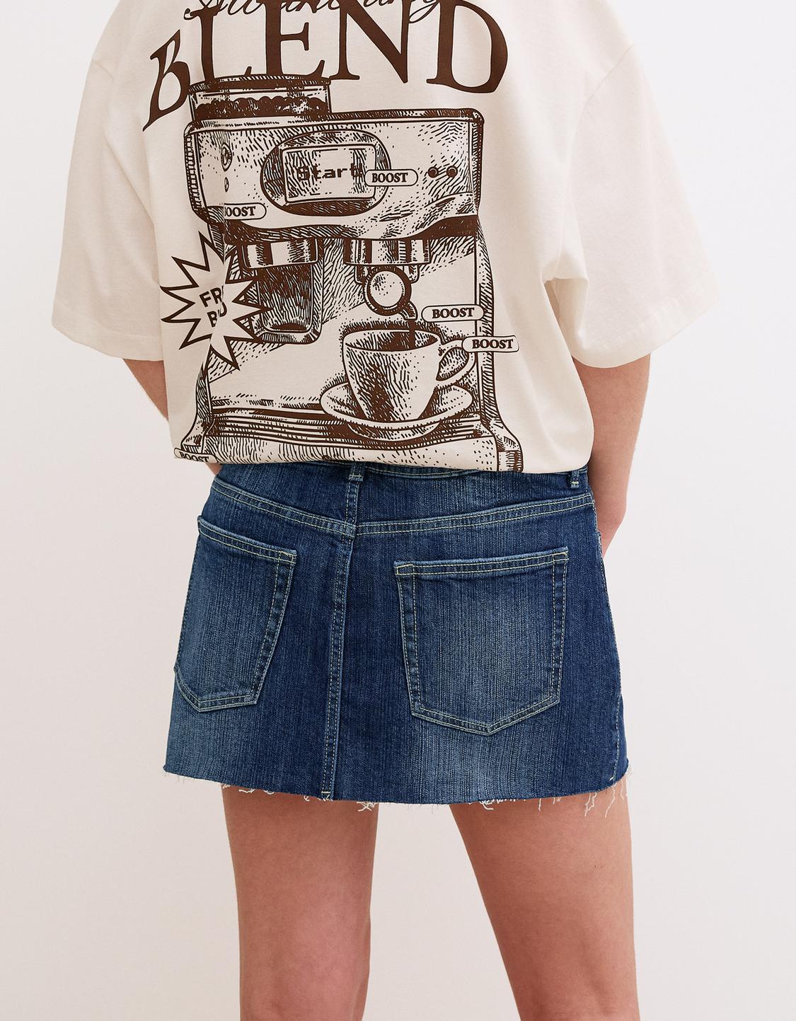 Denim skort