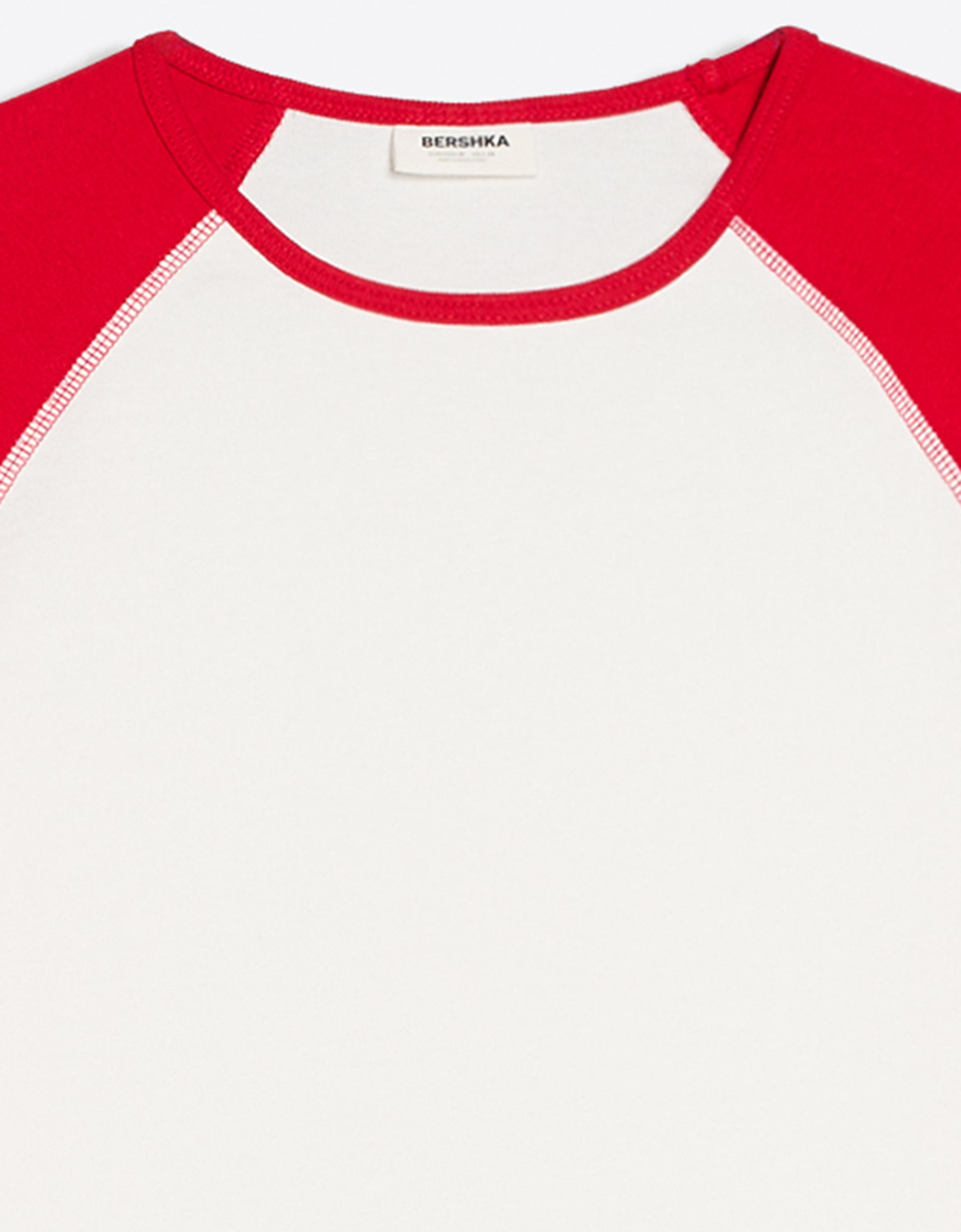 Long sleeve raglan T-shirt — Red