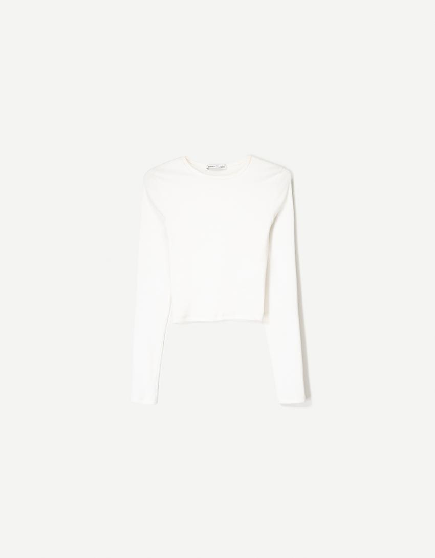 Long sleeve t-shirt-Off white-5
