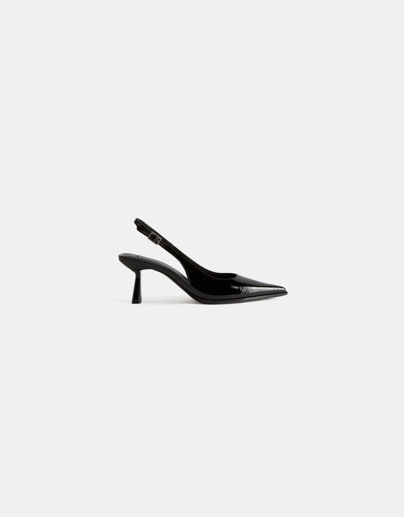 Backless kitten-heel shoes — BLACK