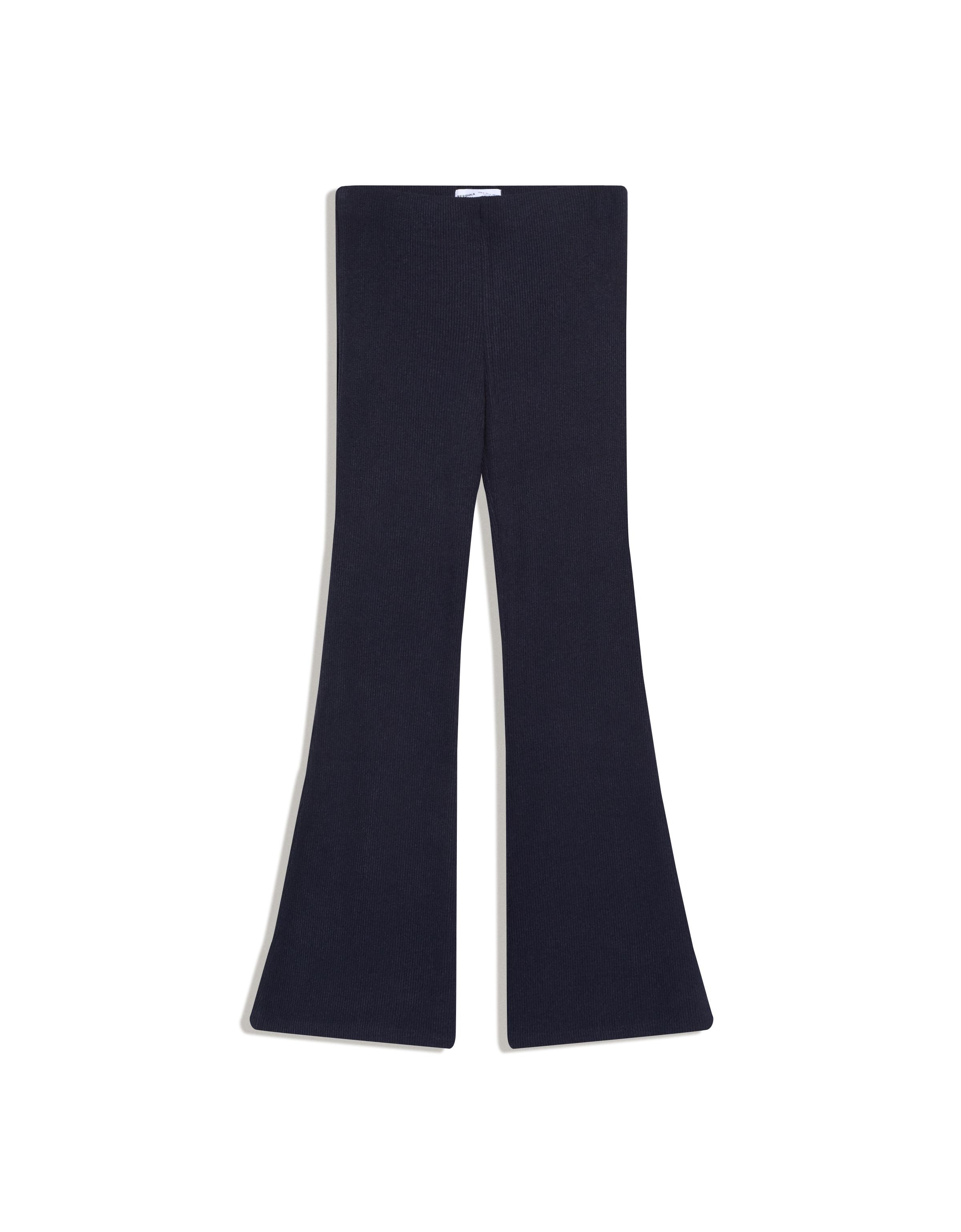 Yumuşak dokulu flare fit pantolon