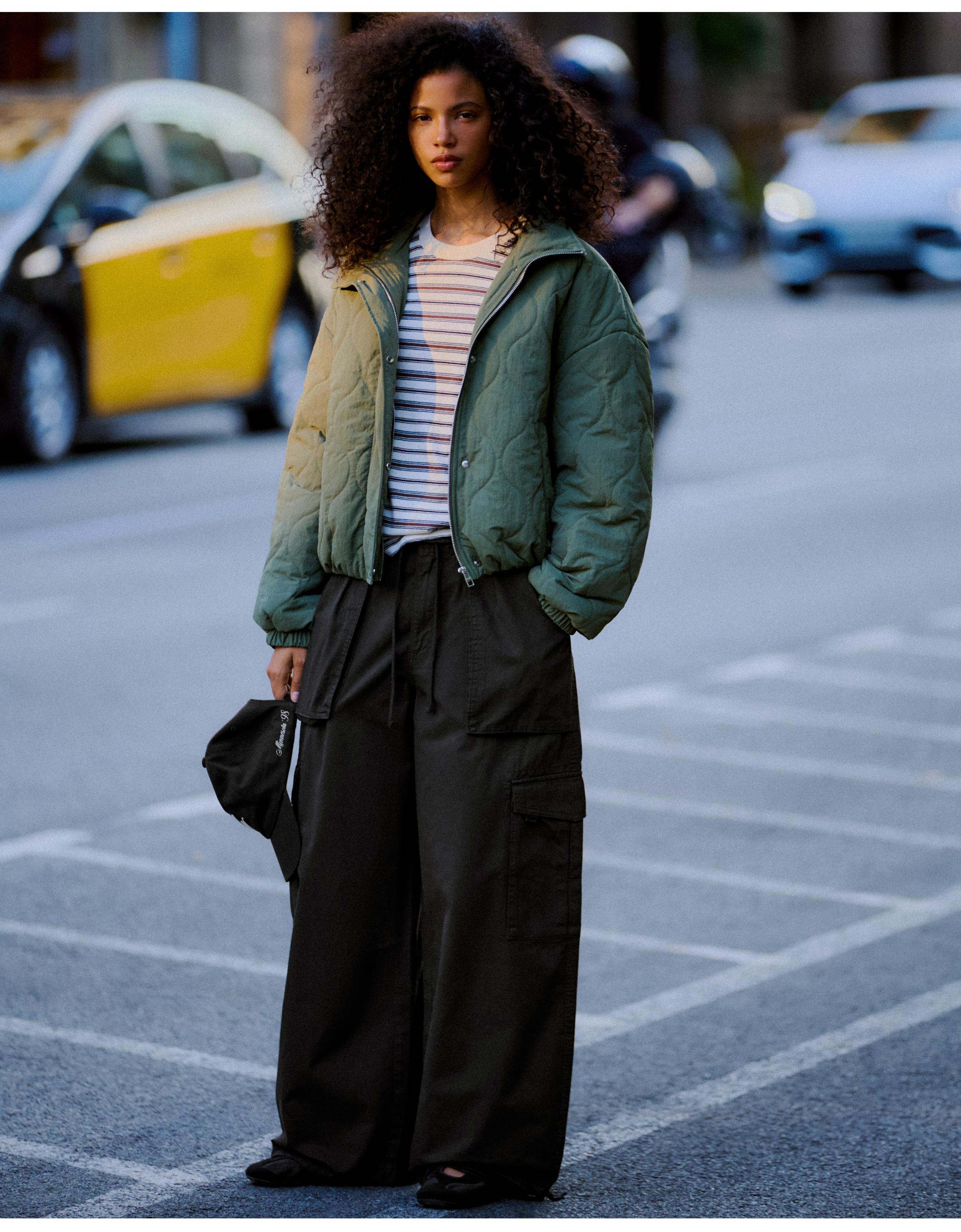 Parachute cargo trousers — Black