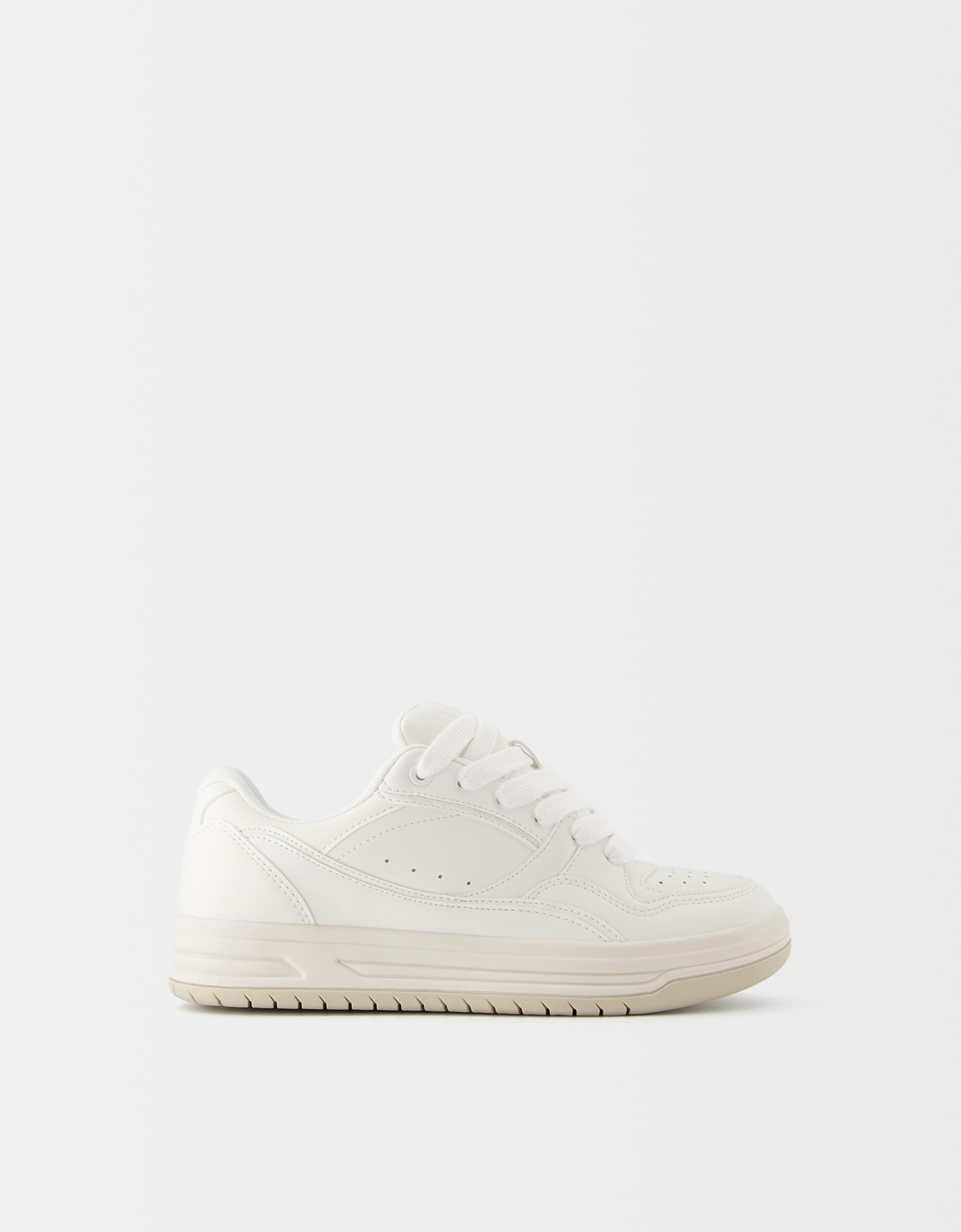 Bershka Sneaker Mit Mehreren Einsätzen Damen 41 Weiss