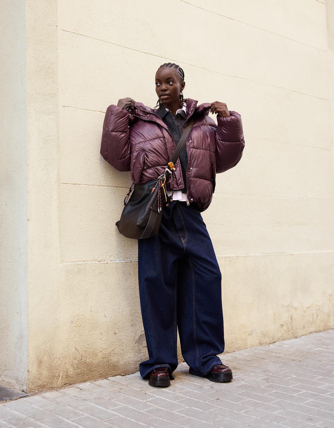 Puffer jacket with hood
