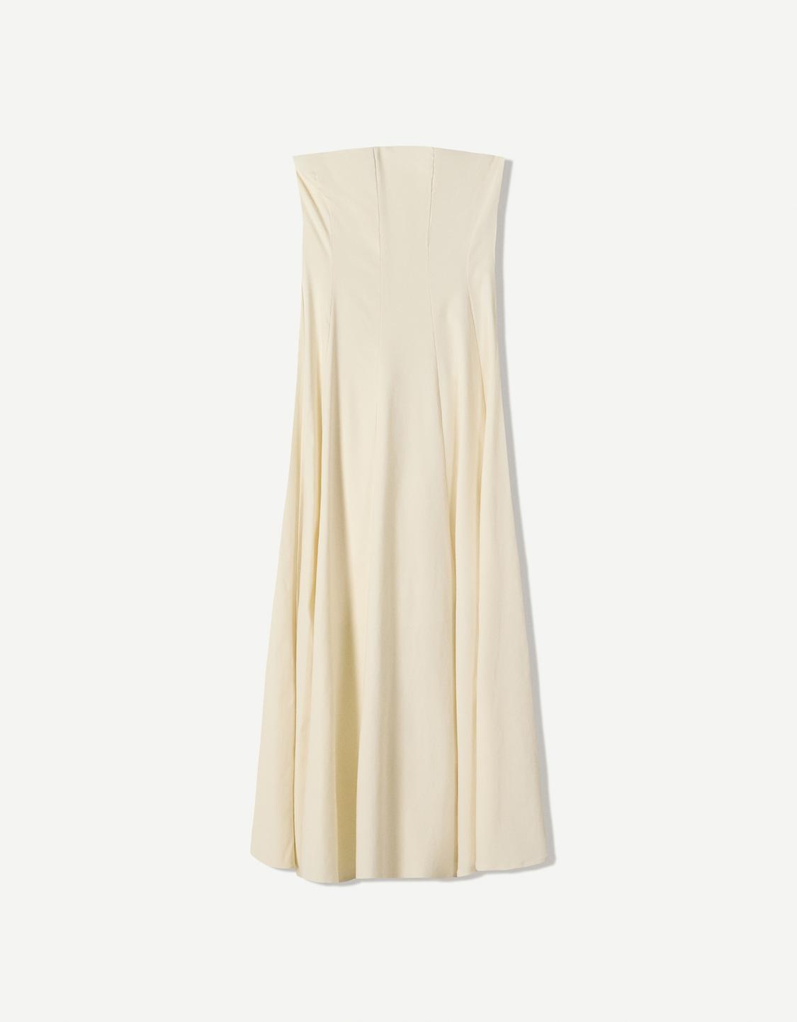 Bandeau neckline midi dress
