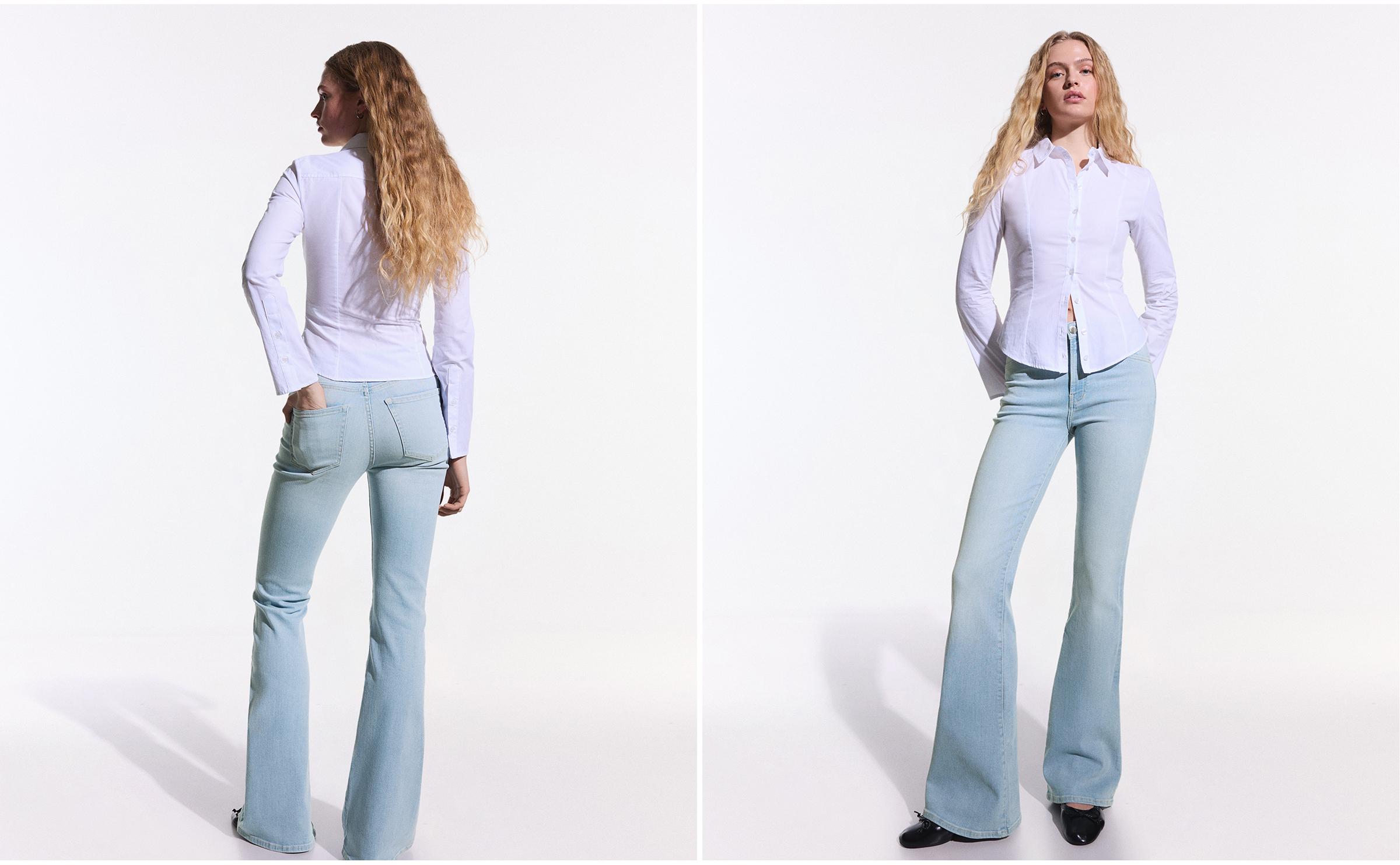 Yüksek bel flare fit jean - Görsel 79