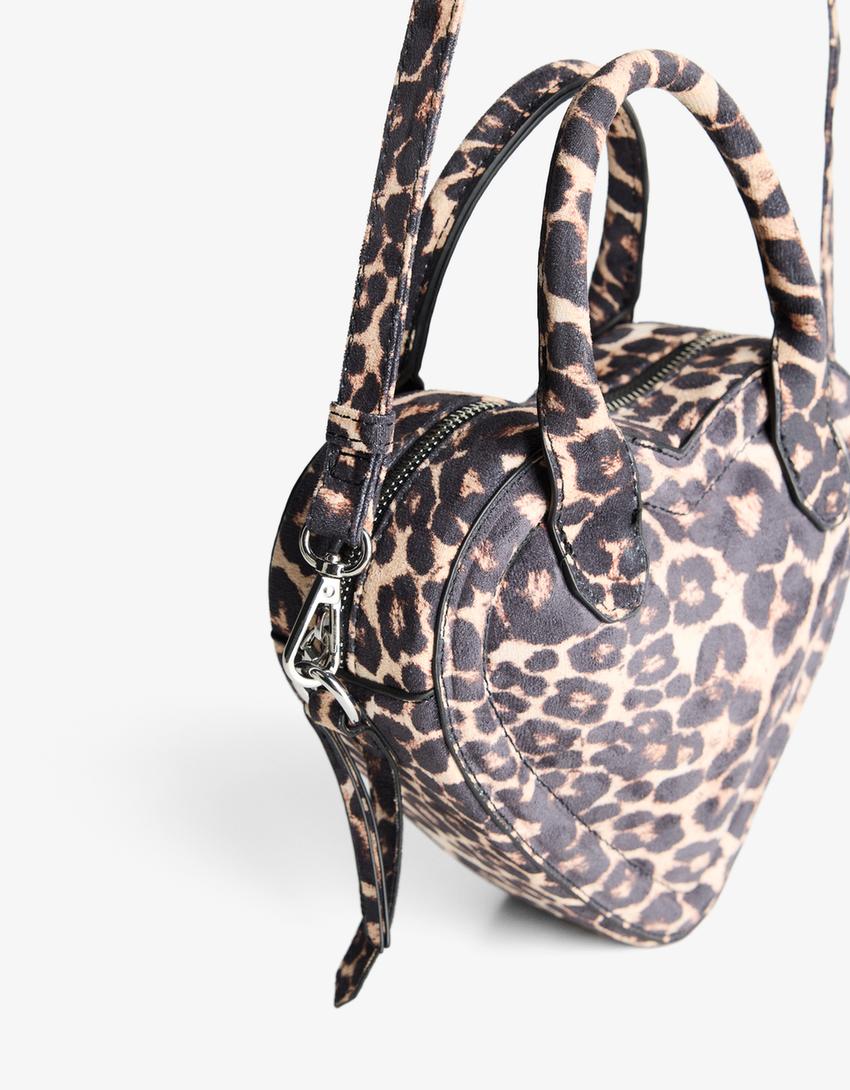 Heart mini bag-Brown