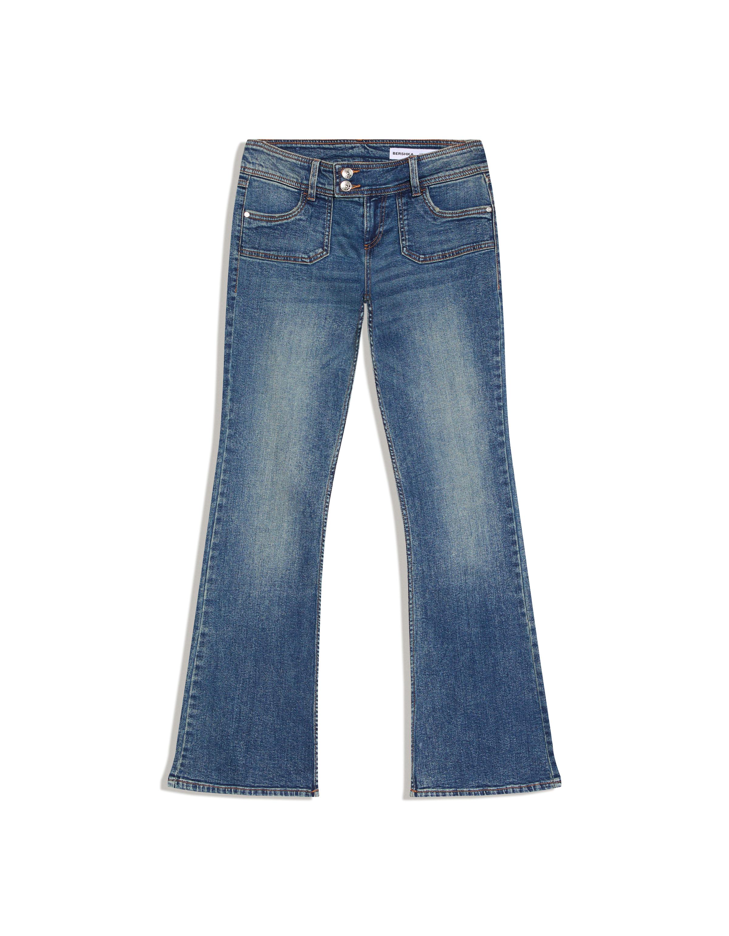 Low-rise boot-cut jeans — Light blue