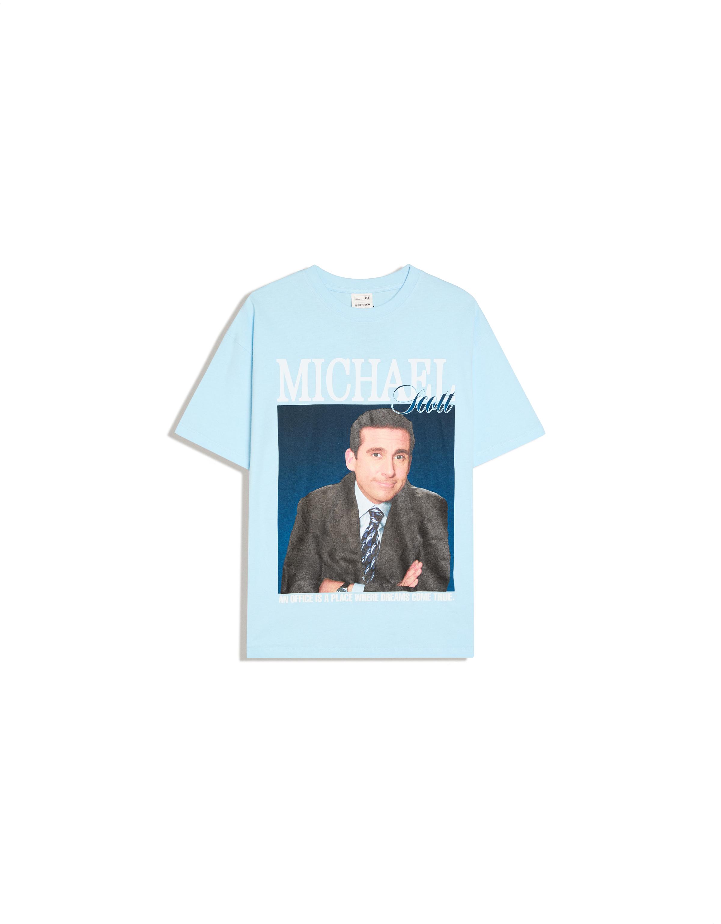THE OFFICE print short sleeve T-shirt — Light blue