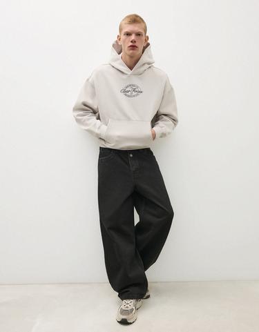 Hooded print sweatshirt — Grey 1