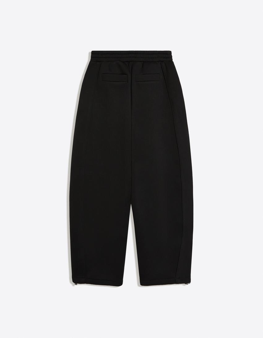 Technical balloon trousers-Black
