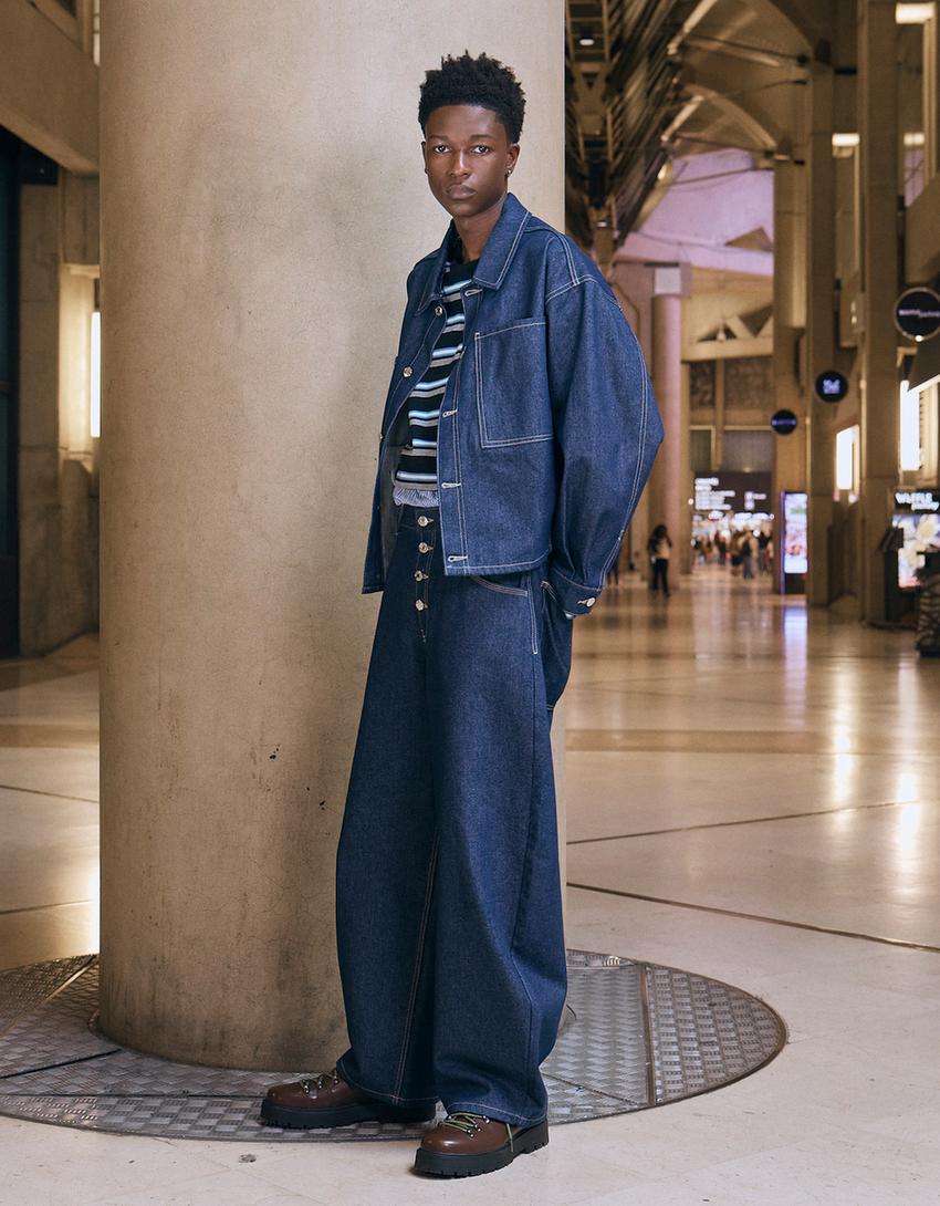 Barrel jeans-Navy