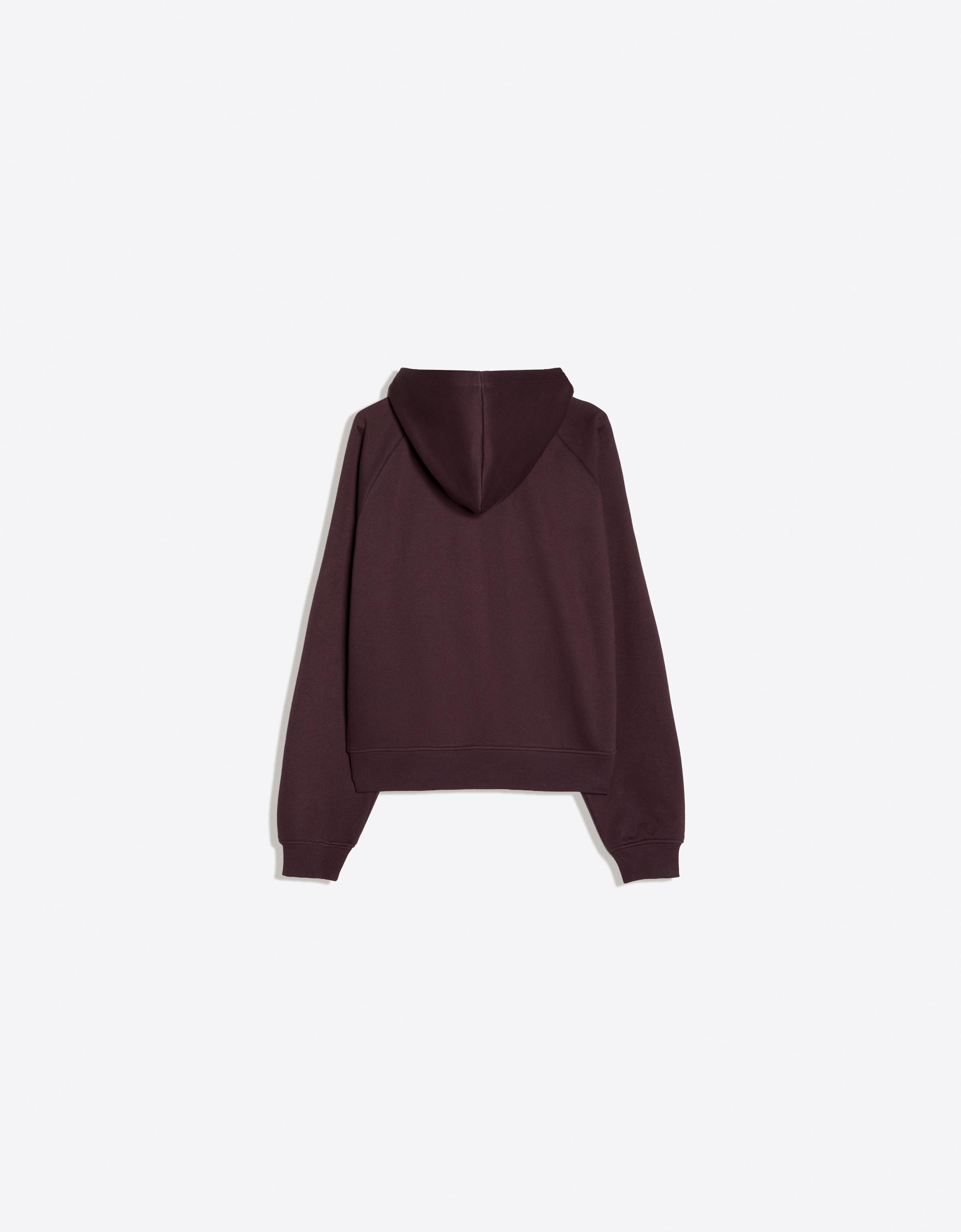 Zip-up plush hooded jacket — Violet