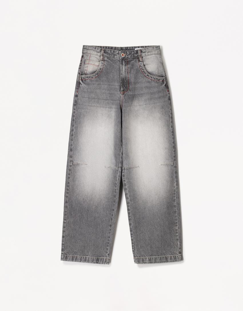 Super baggy jeans-Grey-3