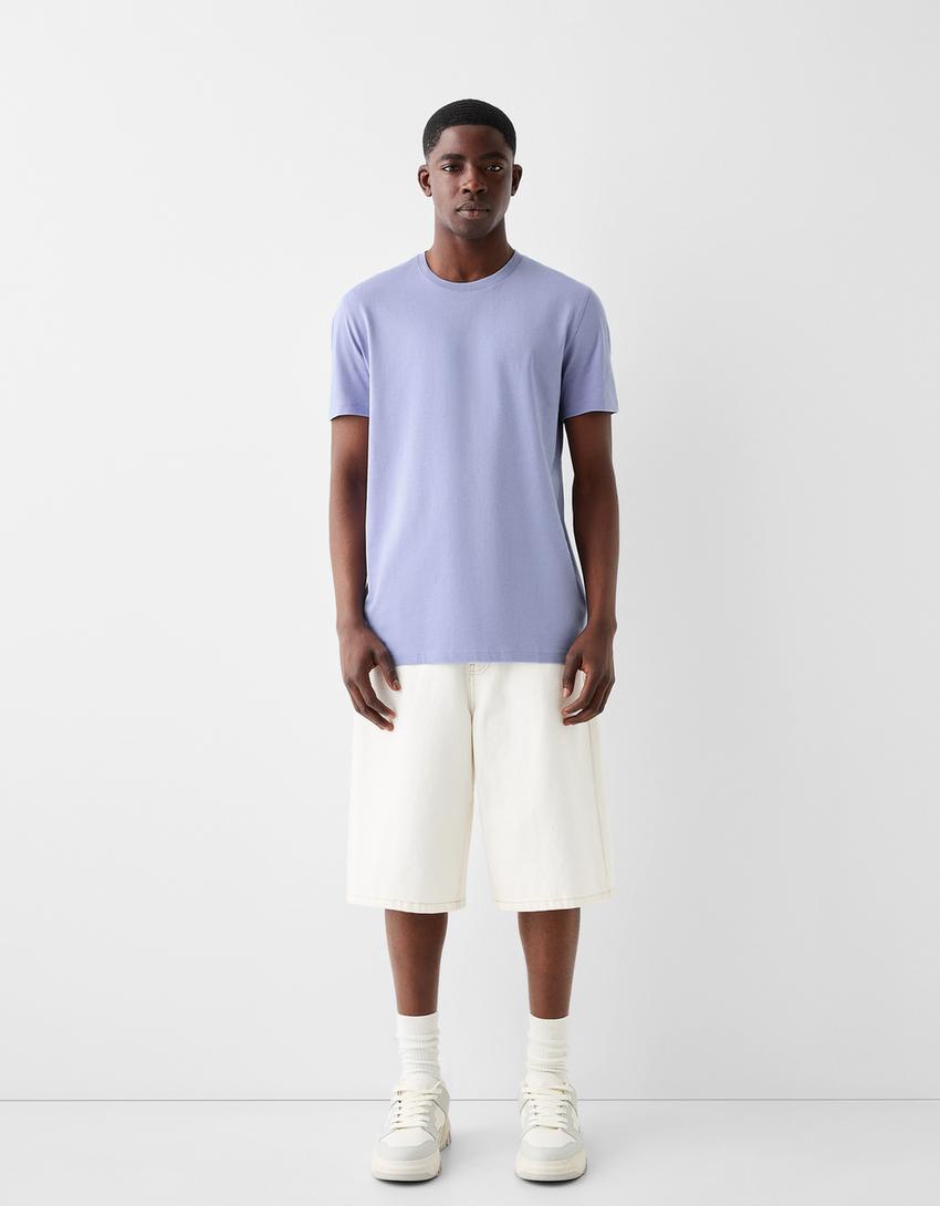 Camiseta manga corta regular fit-Morado-3