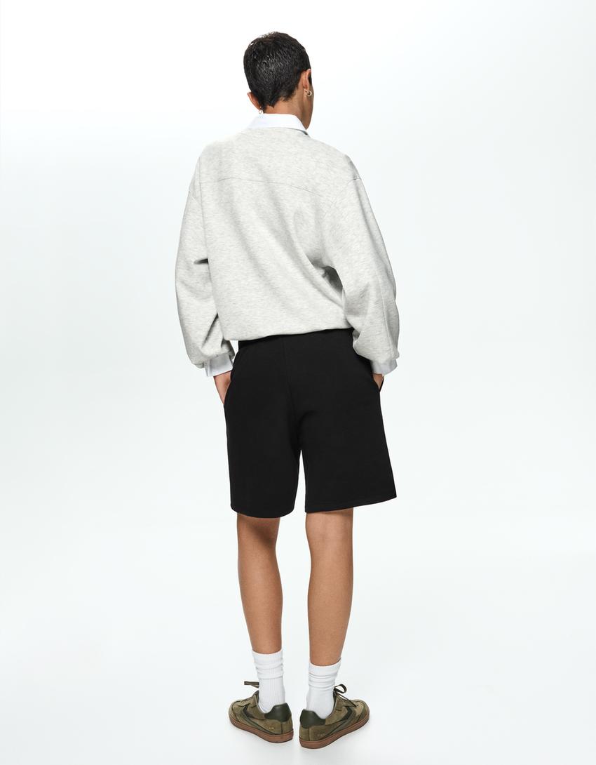 Sweat oversize doux avec modal-Gris