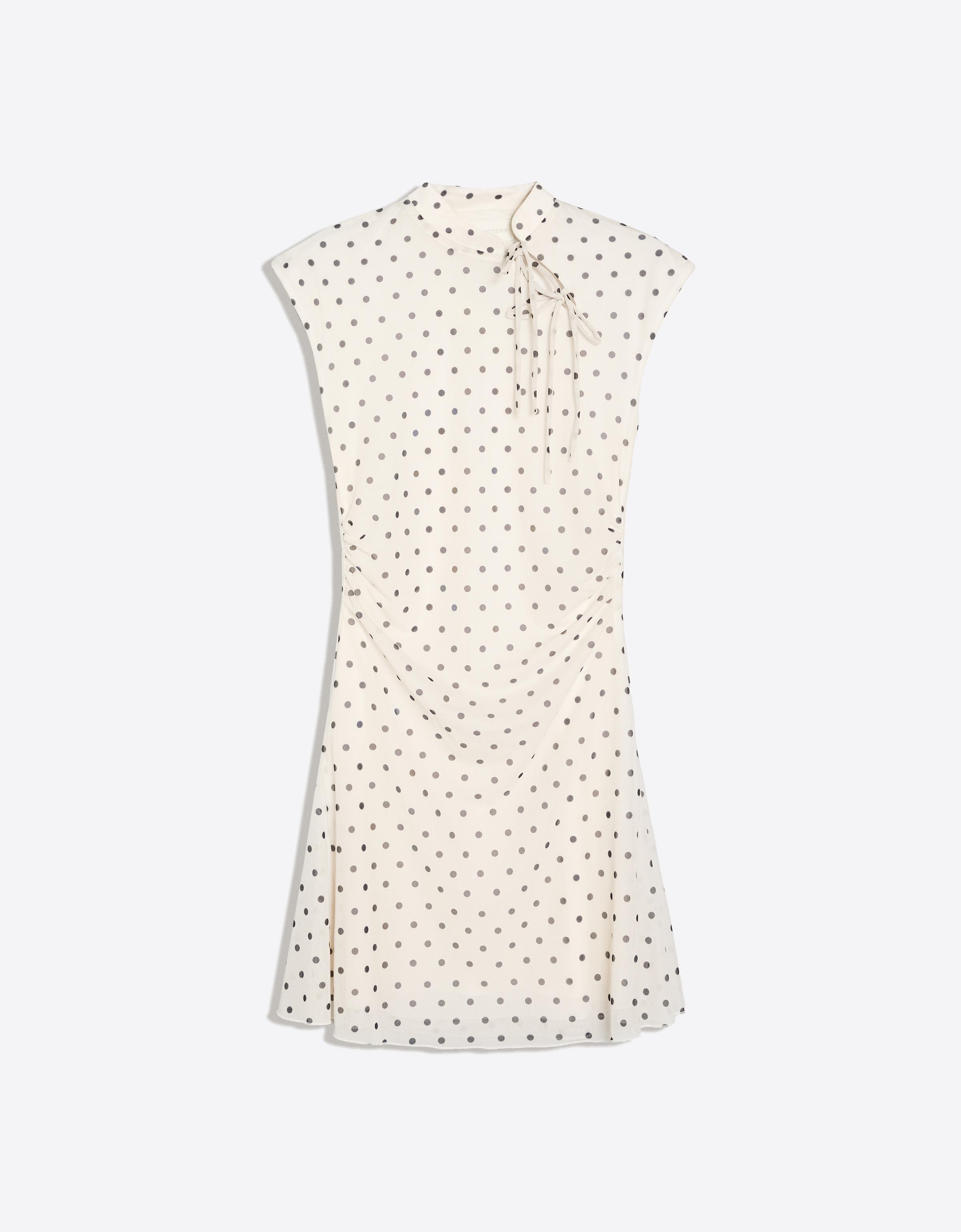 Animal print tulle mini dress — Cream