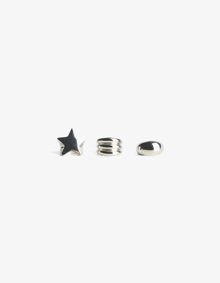 Pack of 3 star rings