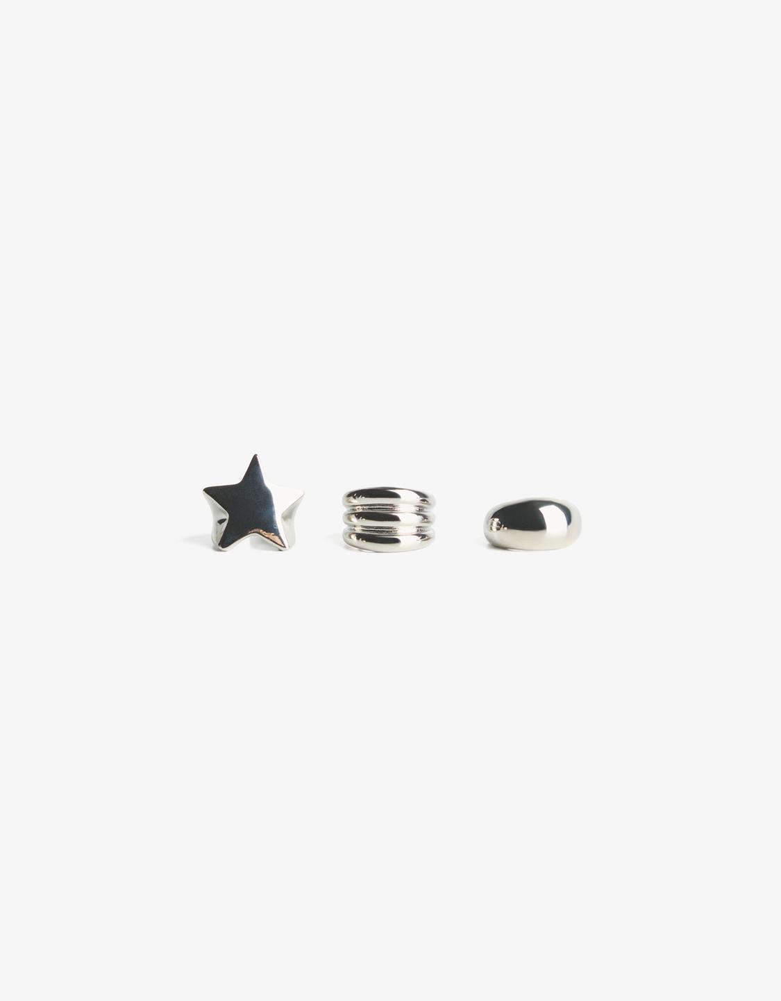 Pack of 3 star rings