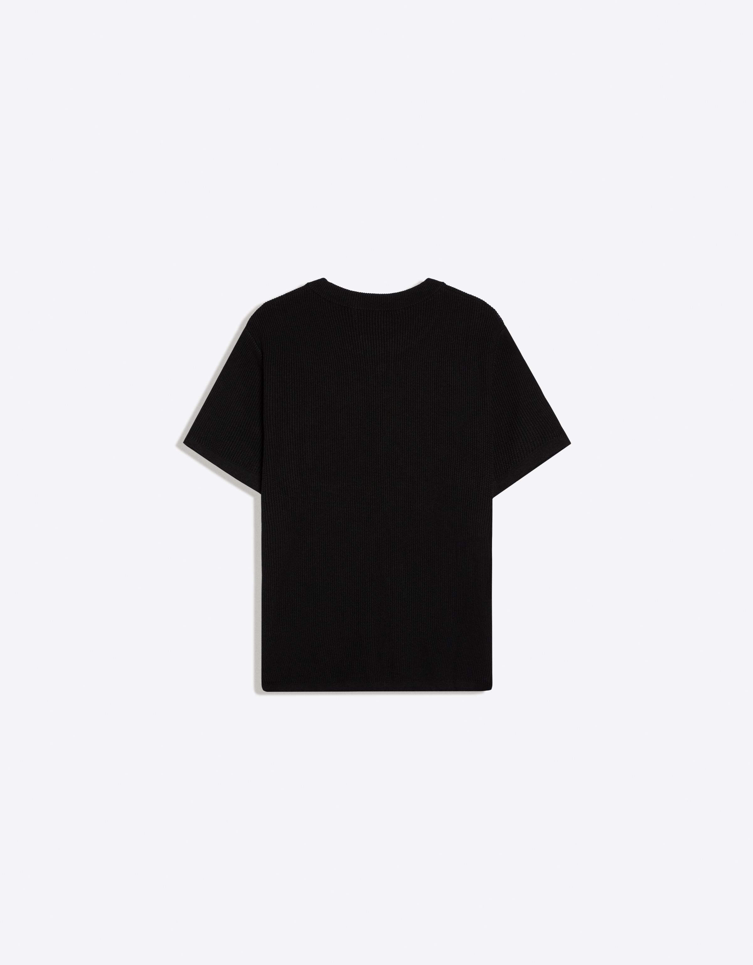 Short sleeve henley T-shirt — Black
