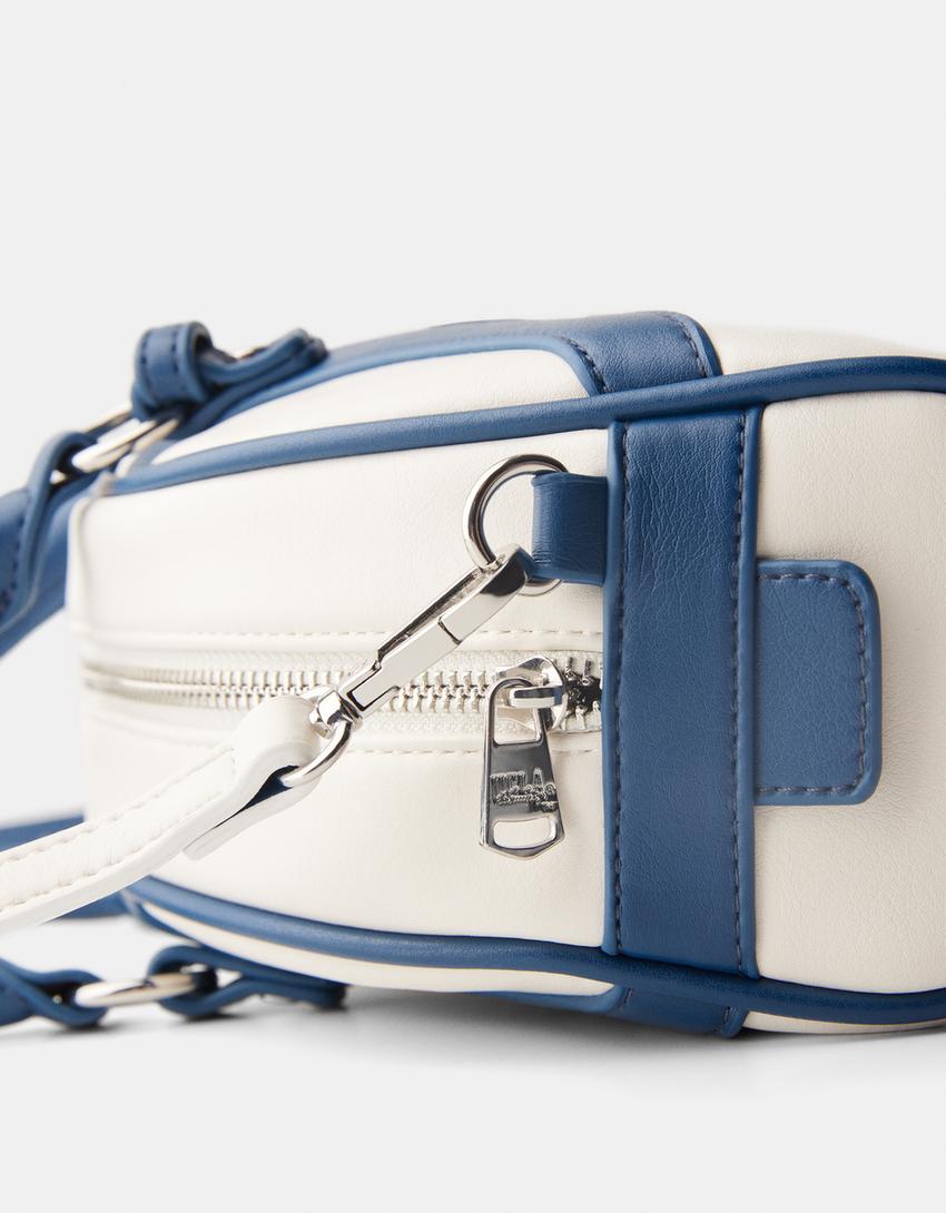 Mini UCLA shoulder bowling bag-White-2