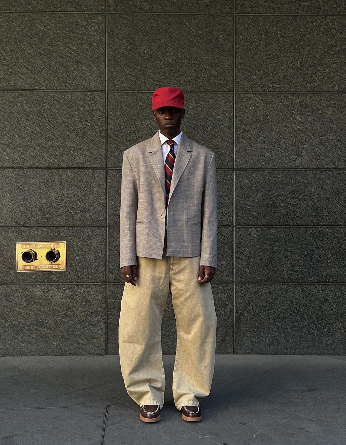 Checked blazer
